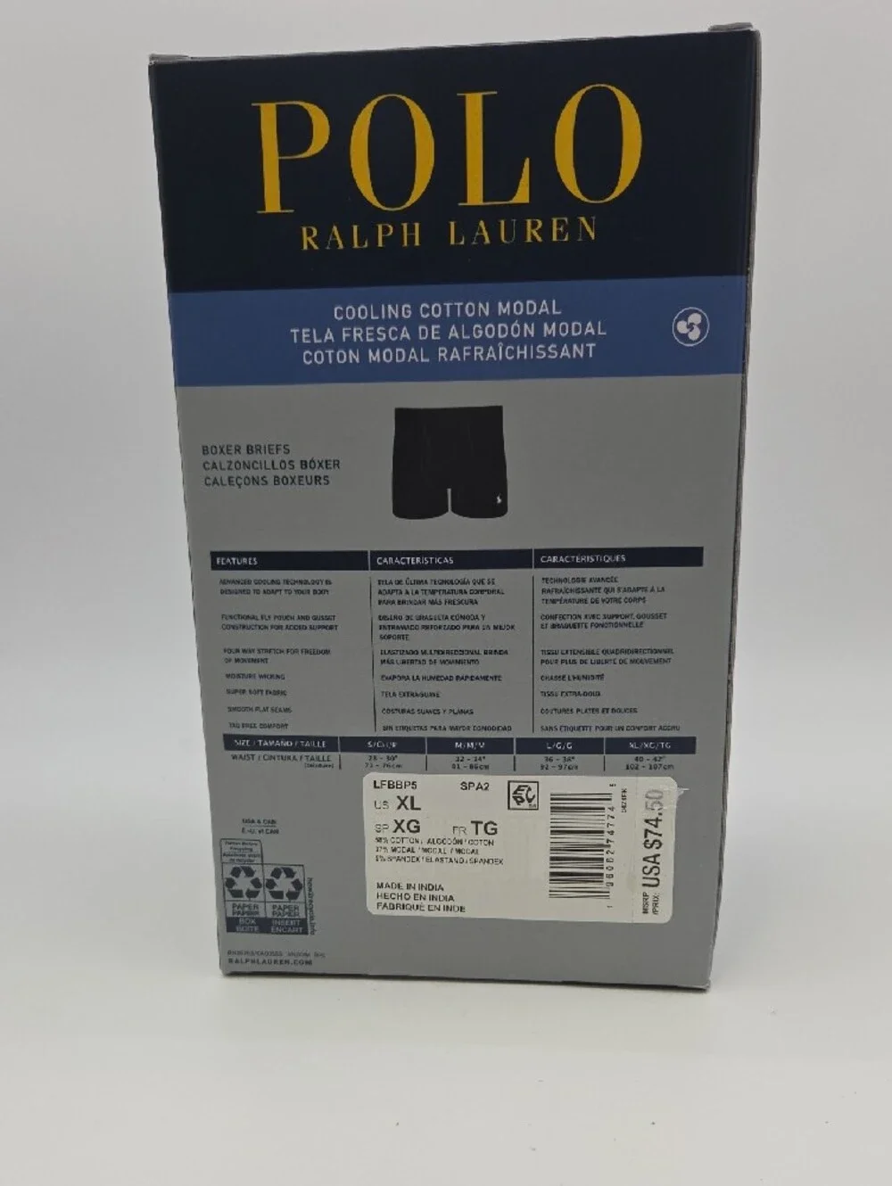 Polo by Ralph Lauren 5 Colling Cotton Modal Boxer Briefs
